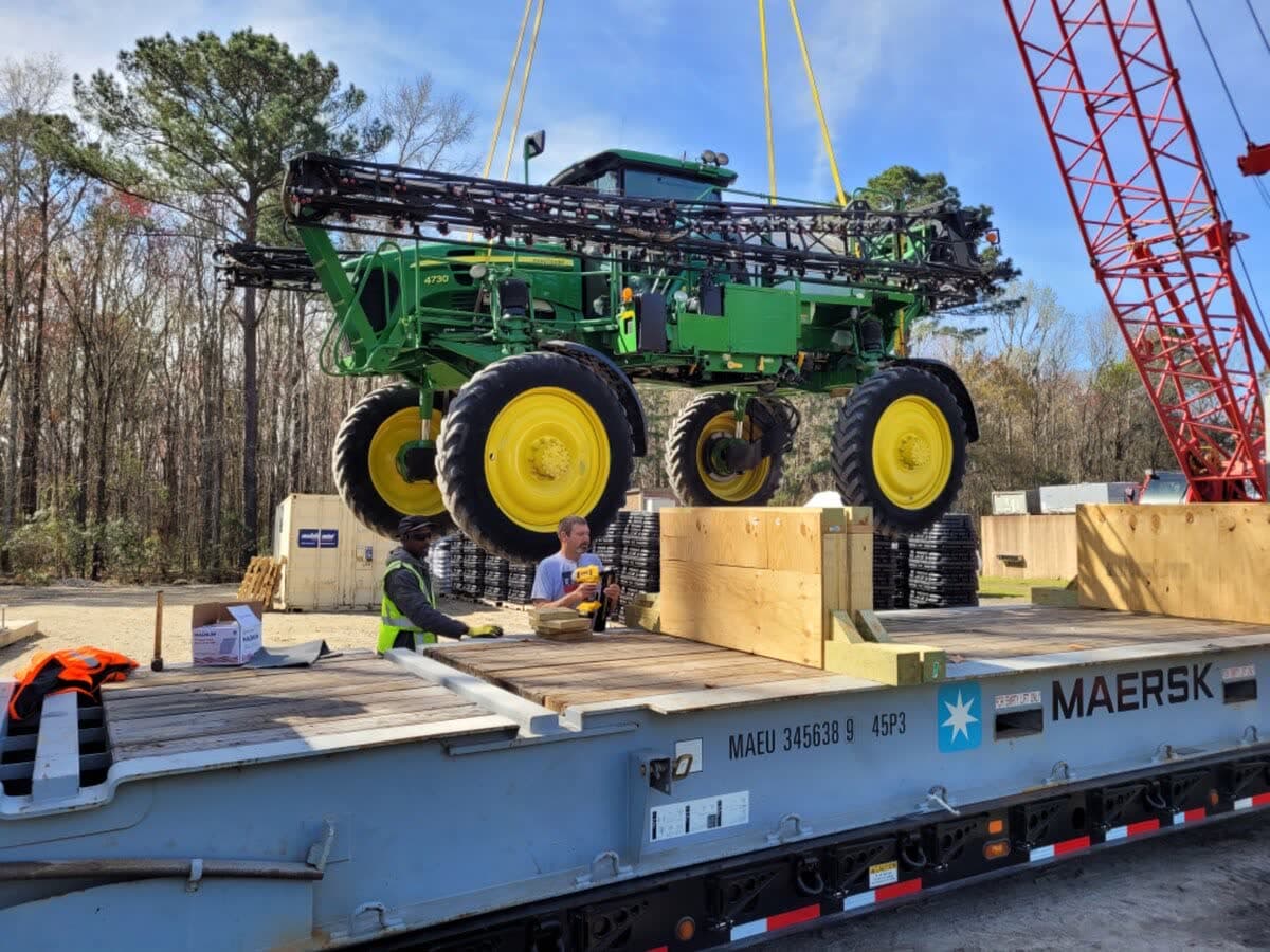 Самоходный опрыскиватель John Deere — 40 футов Flat Rack to Мерсин, Турция