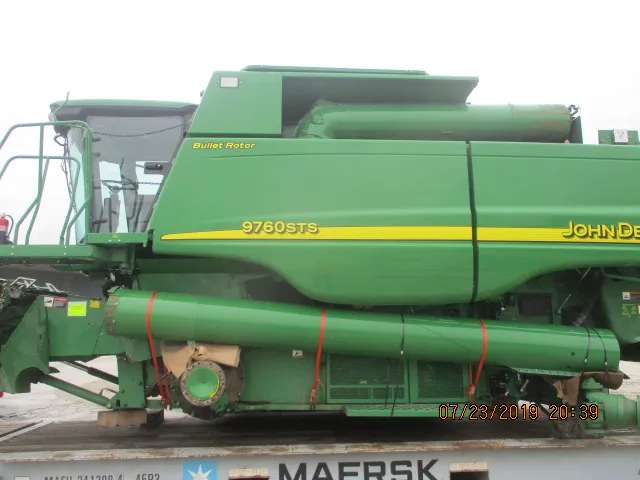John Deere 9760 STS - Flat Rack Shipment to Ukraine — View 1