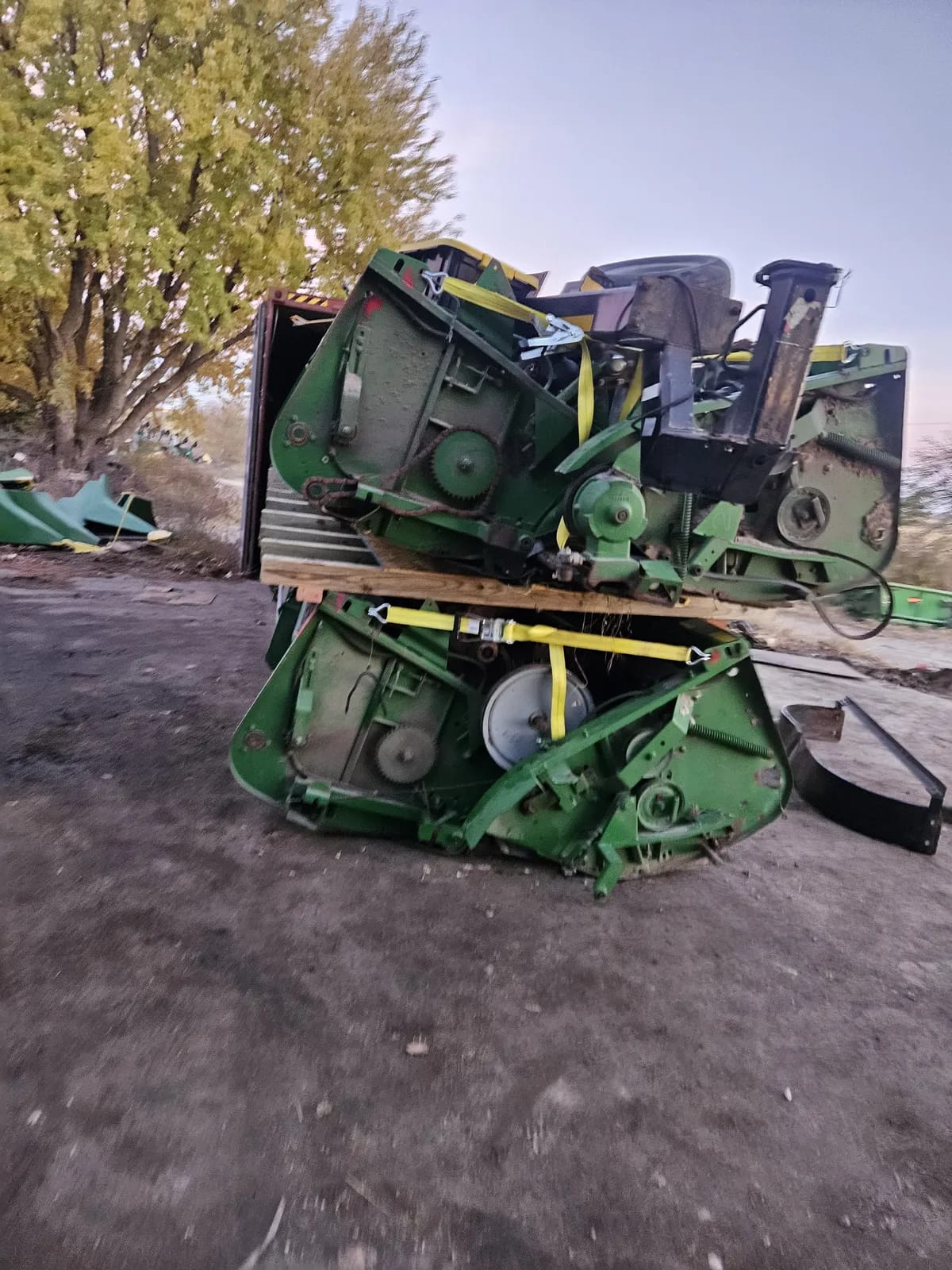 Four John Deere 930F Headers and a Header Cart - Direct Delivery to Kokshetau — View 1